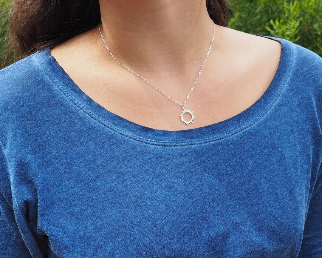 Sterling Silver SUN Necklace Sterling Silver Sun Necklace Sterling ...