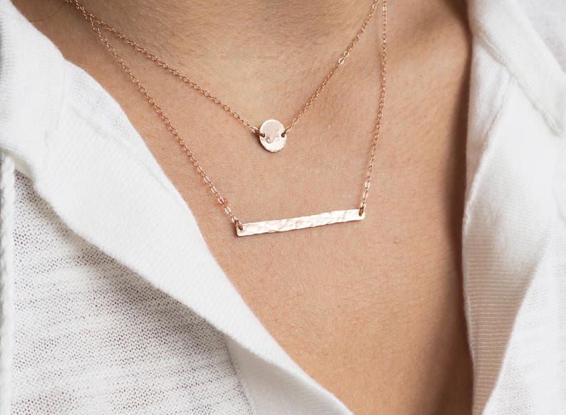 Dainty INITIAL Necklace in Sterling Silver, Gold Filled or Rose Gold Filled Personalized Necklace Personalized Gift Layering Necklace image 5