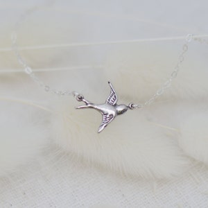 Bird ANKLET in Sterling Silver, Gold or Rose Gold Dainty Bird Anklet Summer Jewelry image 3