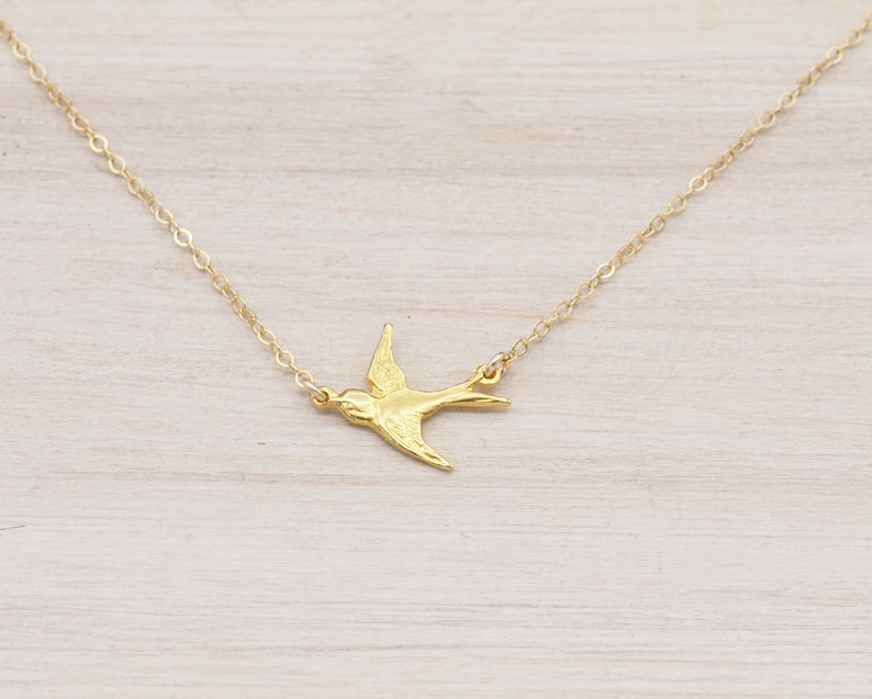 Bird ANKLET in Sterling Silver, Gold or Rose Gold Dainty Bird Anklet Summer Jewelry image 4