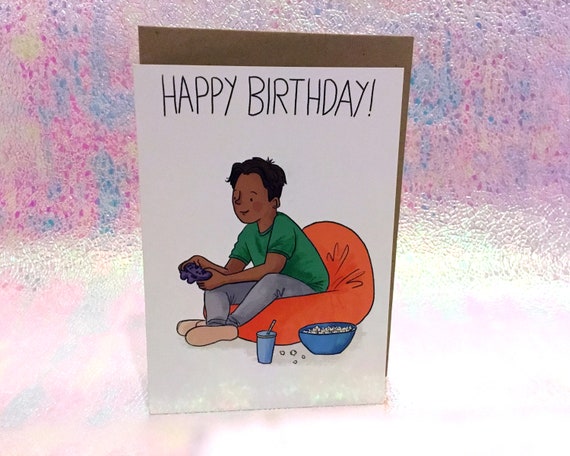 De La Carte De Joyeux Anniversaire Adolescent Garcon Etsy France
