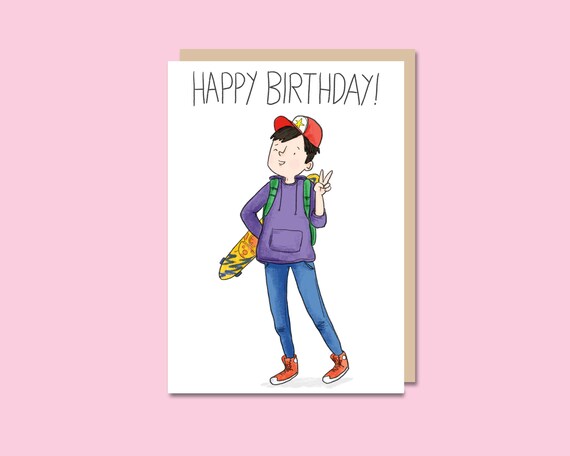 Carte De Joyeux Anniversaire Adolescent Garcon Joyeux Etsy