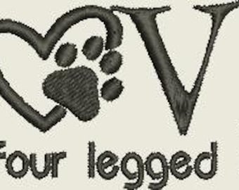 Love of Dog 4 letter Word Embroidery Design - Digital Download