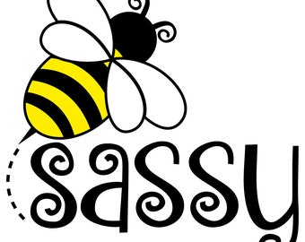 Bee Sassy Embroidery Design - Digital Download