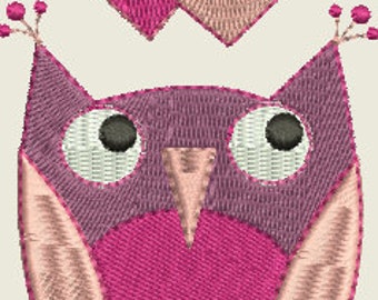 Heart Owl Embroidery Design - Digital Download