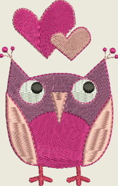 Heart Owl Embroidery Design - Digital Download Bundle with Multiple Formats | Instant Download | Emb