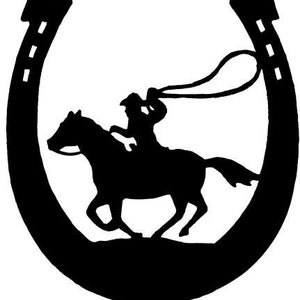 Digital Lasso Horseshoe Embroidery Design Bundle - Multiple Formats - Instant Download - Embroidery Machine Files - Commercial License