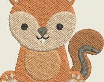 Squirell - Woodland Babies Embroidery Design - Digital Download