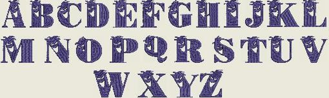 Boo Font Embroidery Design - Digital Download - Etsy
