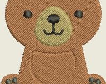 Bear - Woodland Babies Embroidery Design - Digital Download