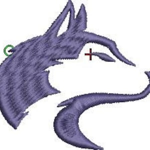 Huskie Head Embroidery Design - Digital Download