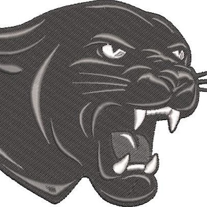Panther Head 2 Embroidery Design - Digital Download