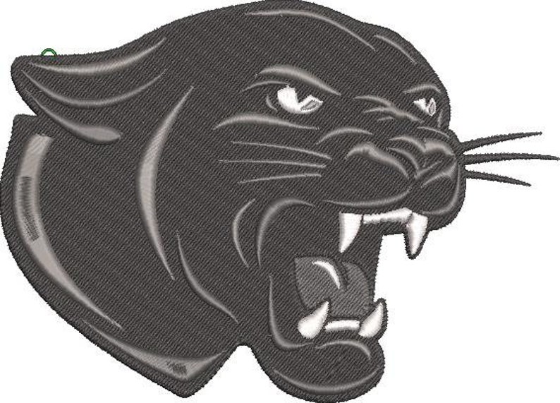 Panther Head 2 Embroidery Design Digital Download image 1