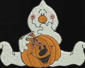 Trick or Treat Ghost Broderie Design - Téléchargement numérique