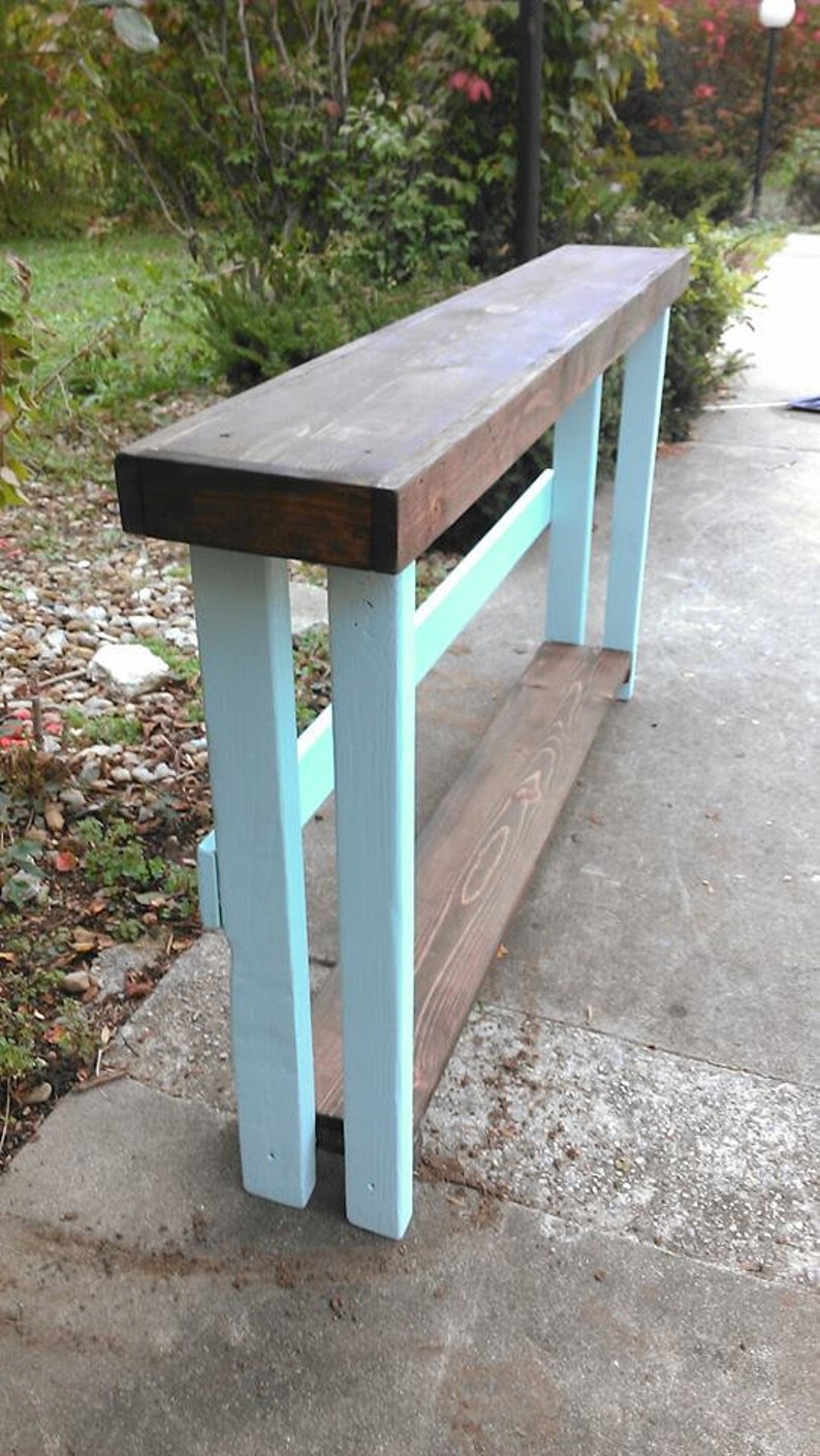 SOFA TABLE Accent Rustic Hall Entryway Console Reclaimed Wood | Etsy