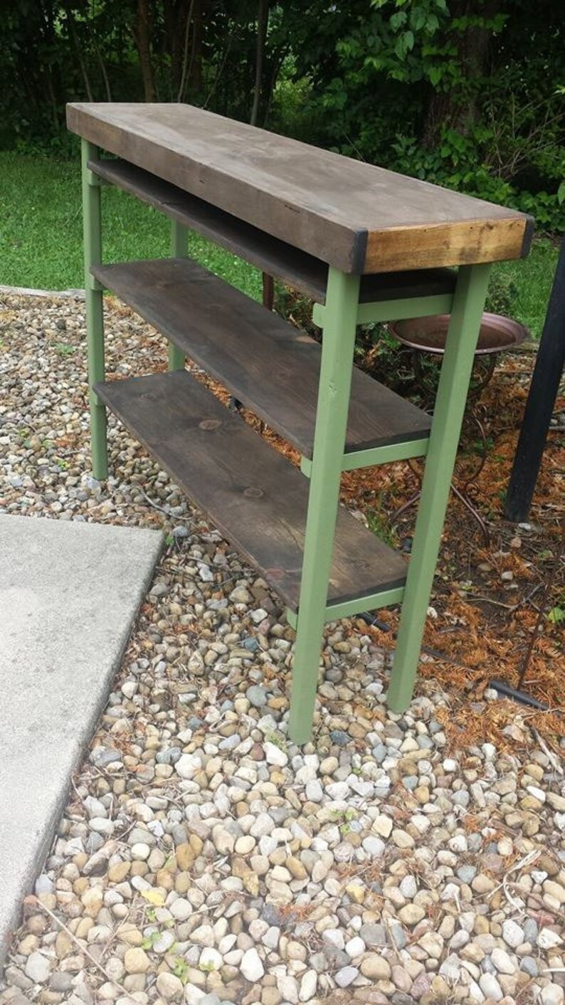 Rustic SOFA Hall Console Table Book Shelf Bookshelf CYPRESS Etsy