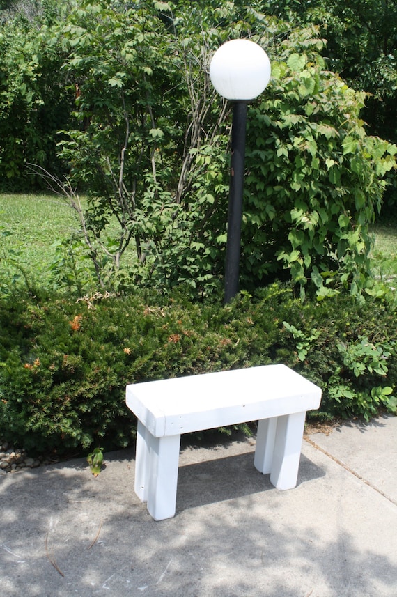 SMALL WOOD BENCH Indoor Outdoor Glossy White Garden Entry Home Decor Rustic Wooden Porch Patio Plant Stand 12x30x18h Custom Sizes Colors Etsy
