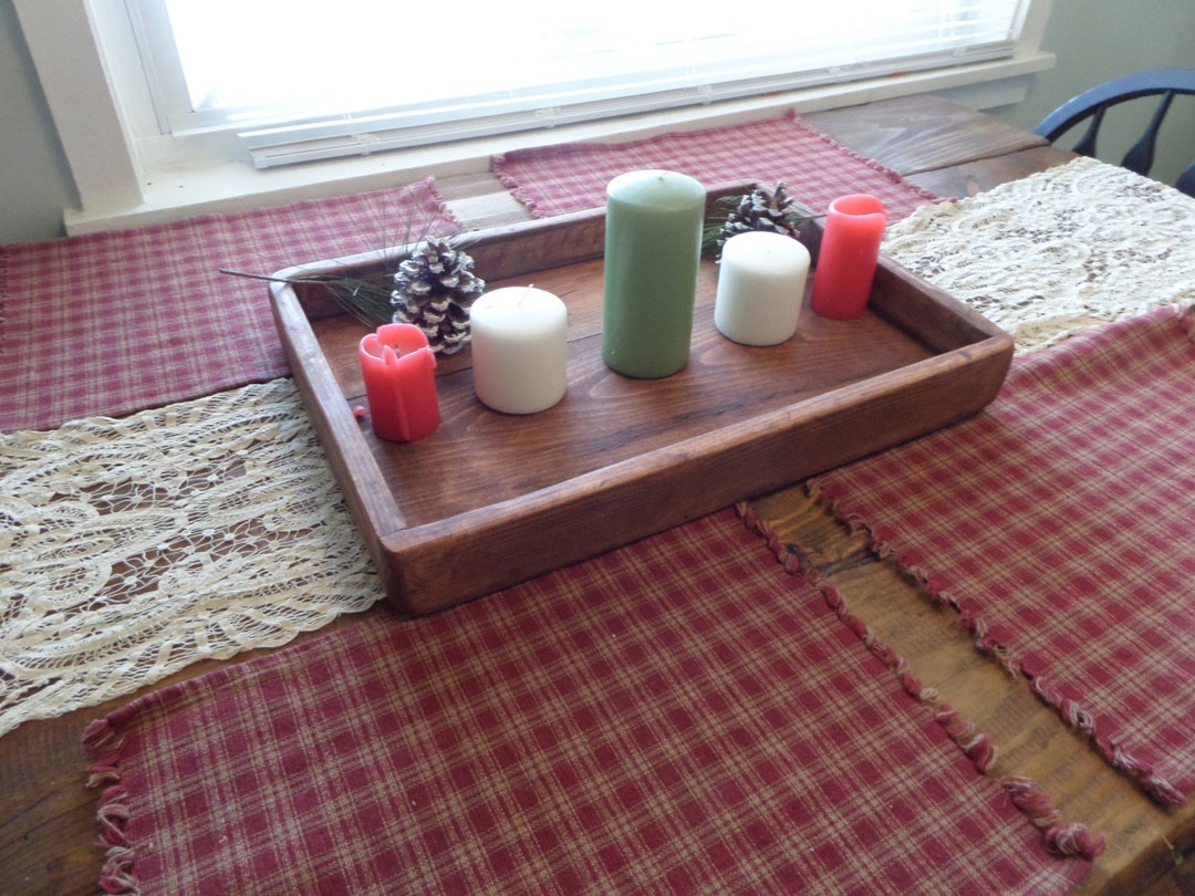 RUSTIC Wood Tray / Box Home Wedding Decor Dish Reclaimed Etsy