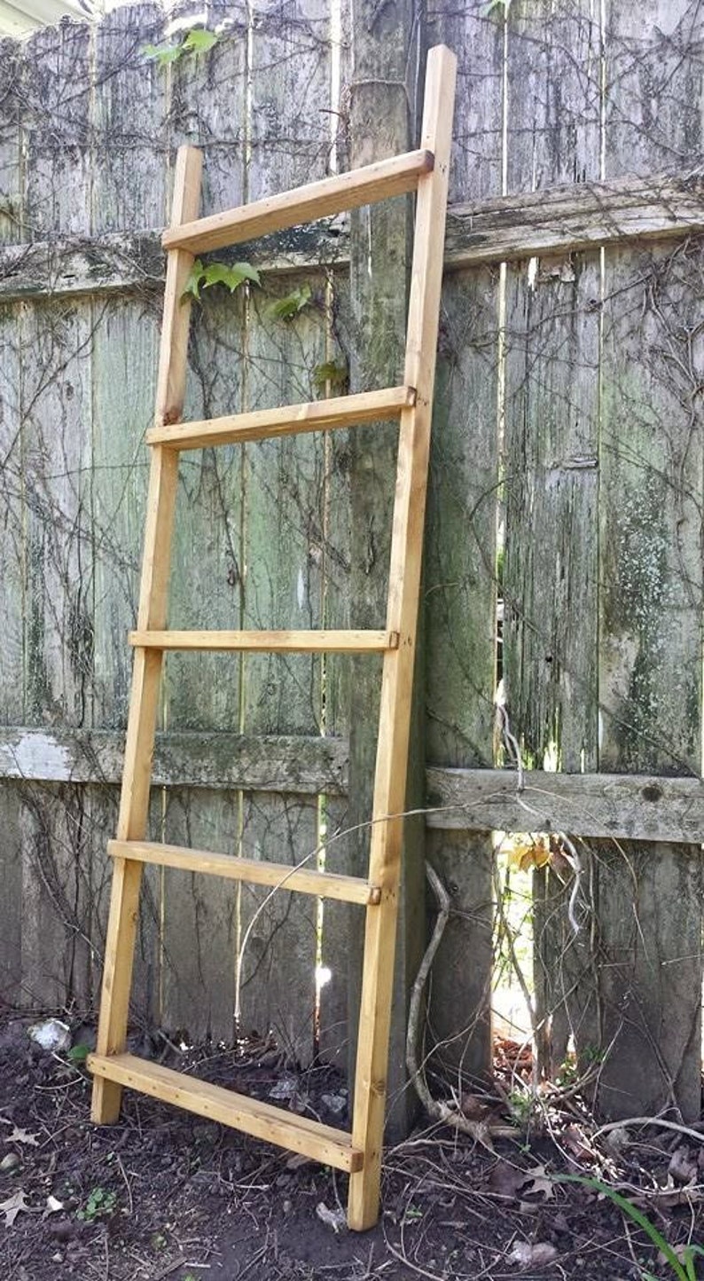 RUSTIC LADDER Primitive 5foot Tall 60x201/2 W Golden Etsy