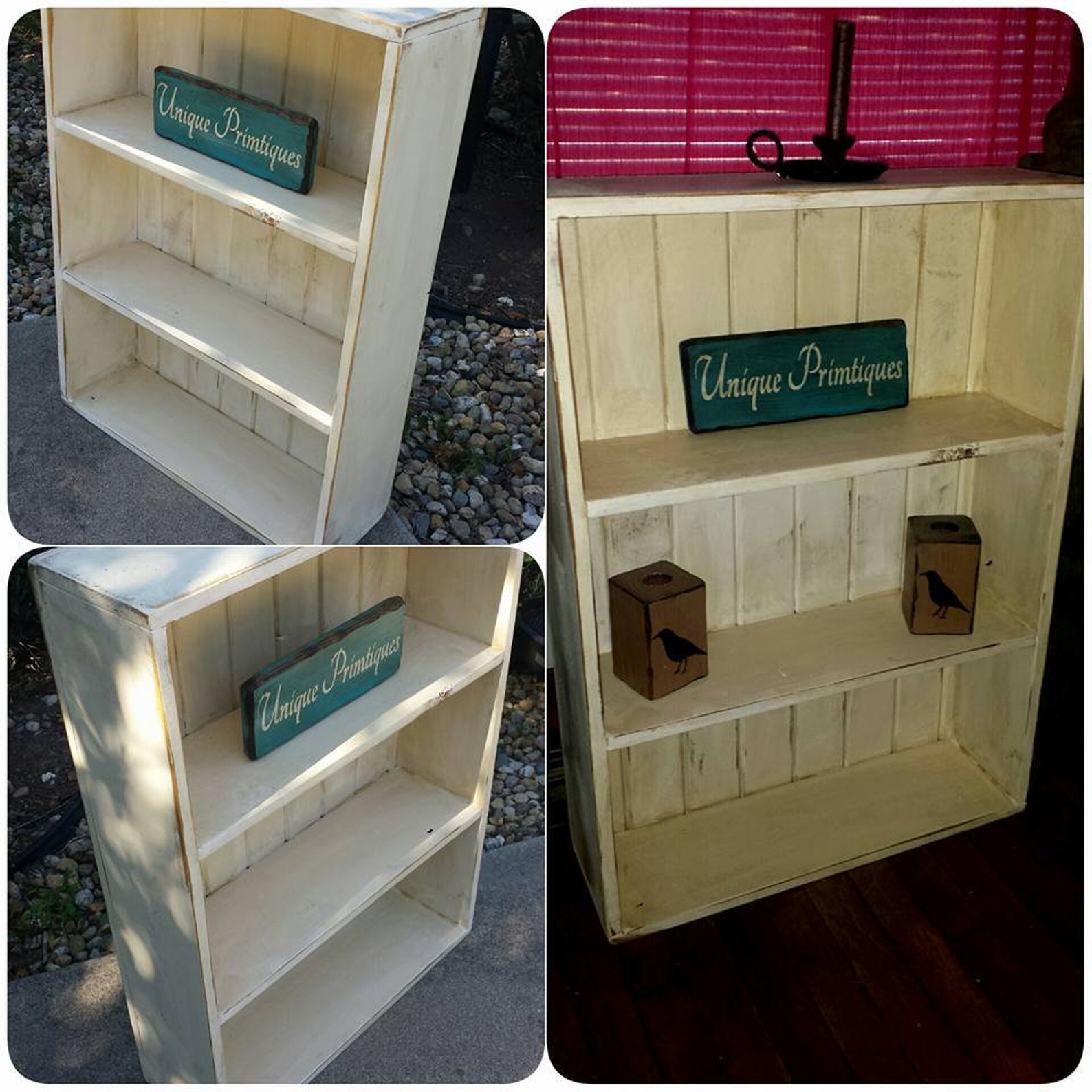 RUSTIC FARMHOUSE BOOKCASE Farm House Country Cabin Shelving Reclaimed ...