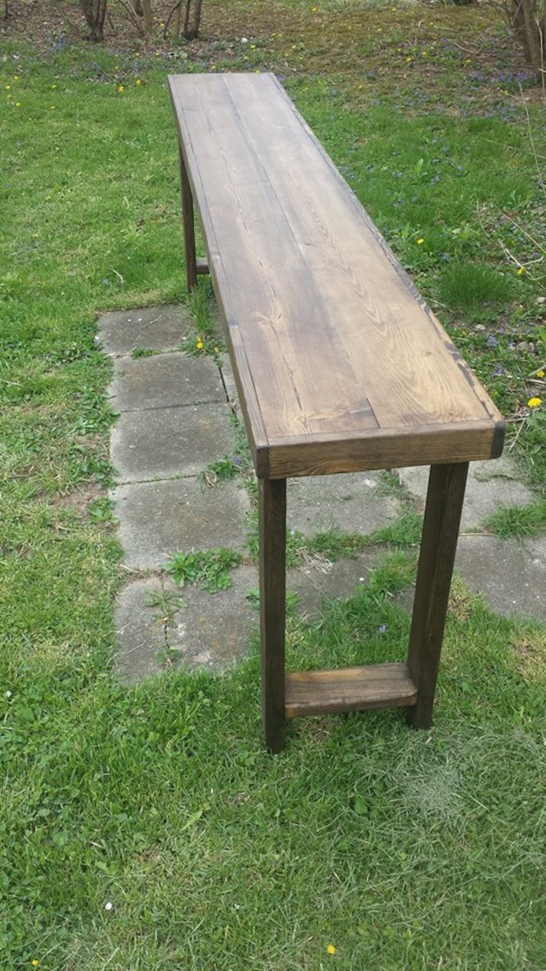 RUSTIC SOFA BAR Console Entryway Entry Large Long Hall Tall Table ...