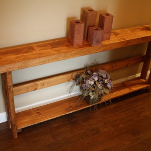 SOFA TABLE Console Narrow Long Large Accent Reclaimed Wood Skinny Unique Hall Entryway Entry American Walnut 8-3/4x70x30h Custom Sizes Color