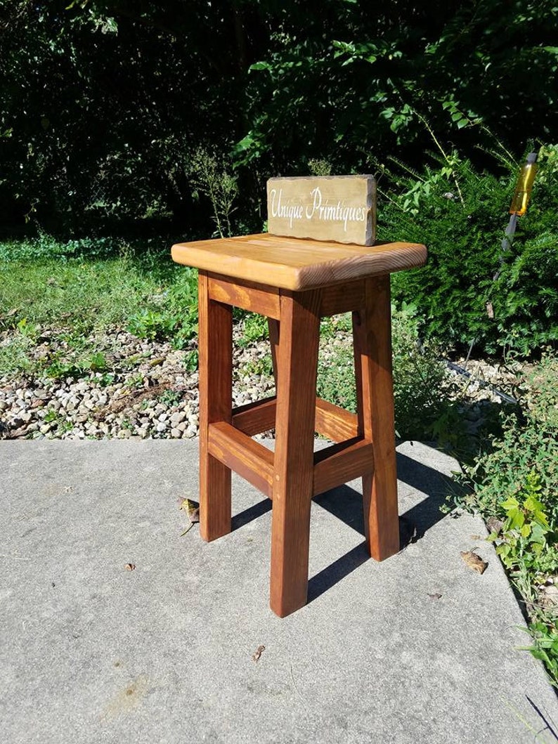 RUSTIC FARMHOUSE BAR Stool Farm House Kitchen American Walnut Etsy