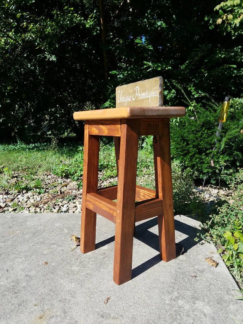 RUSTIC FARMHOUSE BAR Stool Farm House Kitchen American Walnut Etsy