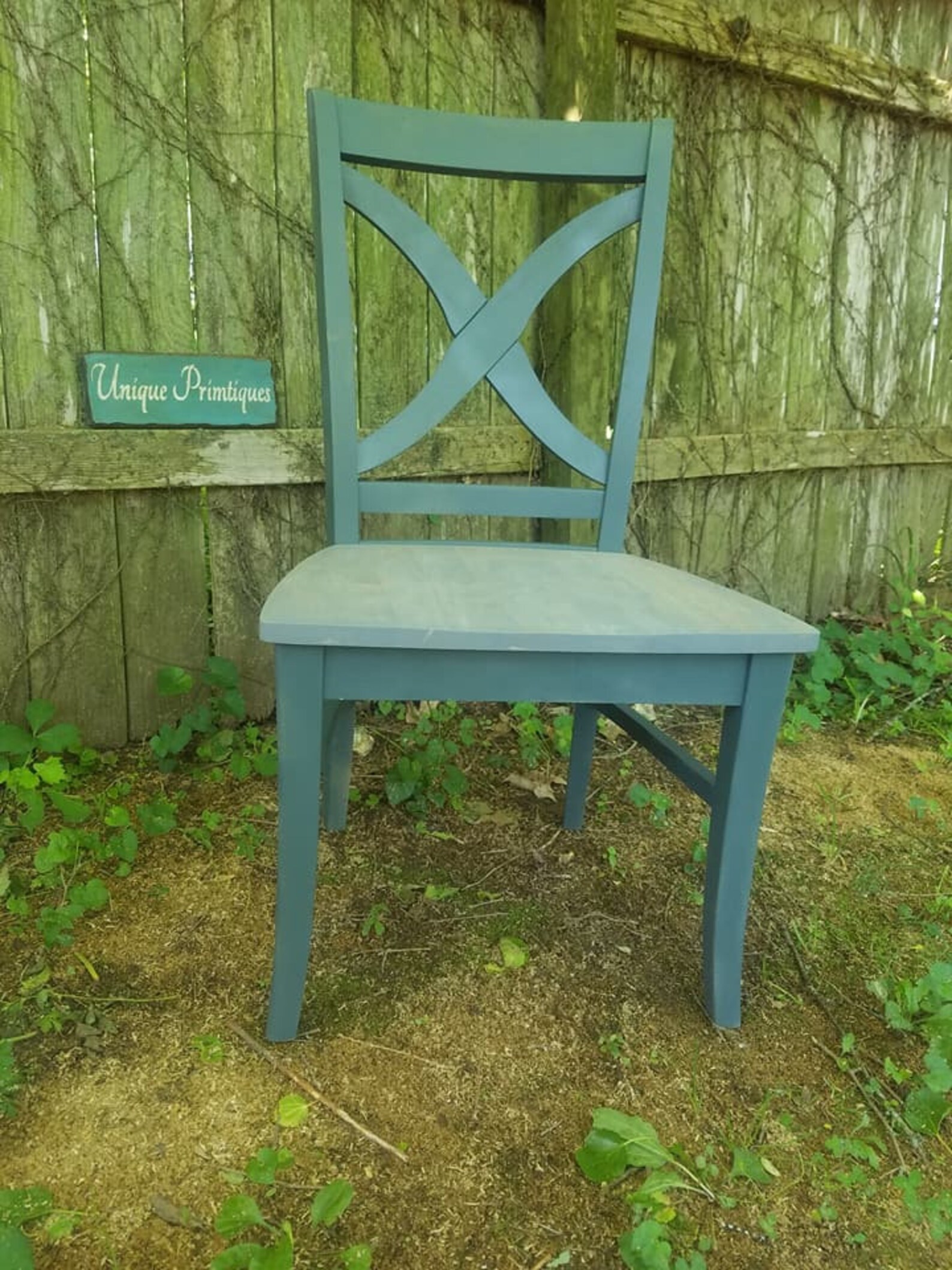 Beautiful Rustic Wood Malaysian Oak CHAIR Custom Colors Avail Etsy