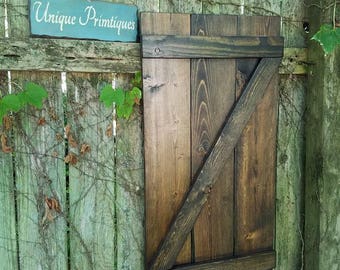 SINGLE Large Rustic Wood Shutter Jacobean Barn Door Z Primitive 18x36" Wooden Shutter Cabin Home Decor Custom Sizes Colors Farmhouse Unique