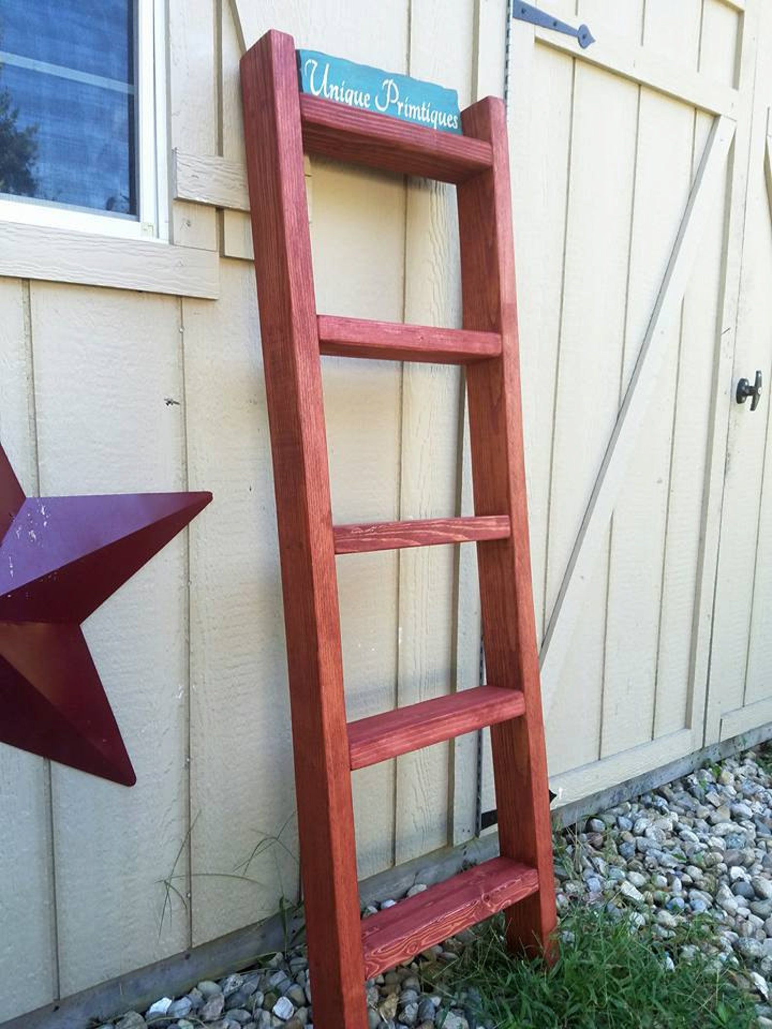 Rustic Primitive Wood Ladder Quilt Blanket Scarf Tie Towel Etsy