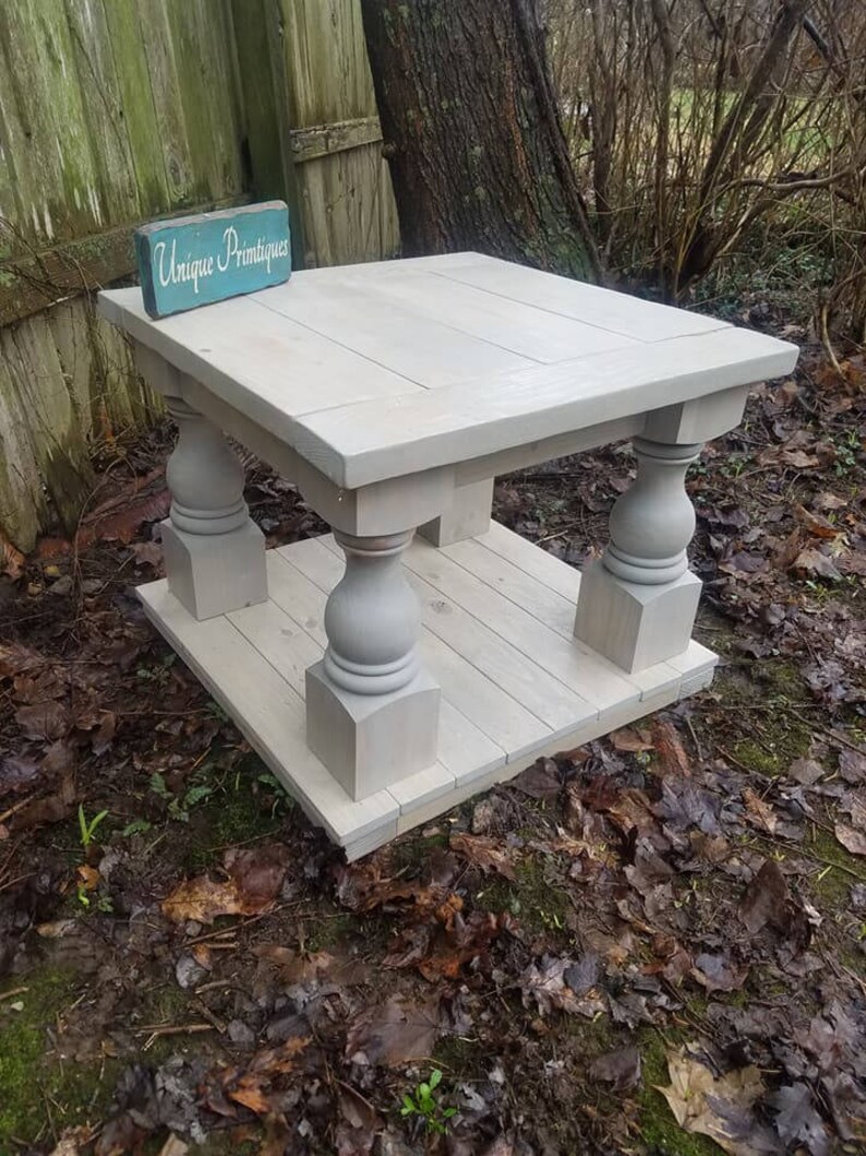 Balustrade COFFEE TABLE Solid Rustic Reclaimed Salvaged Wood Etsy