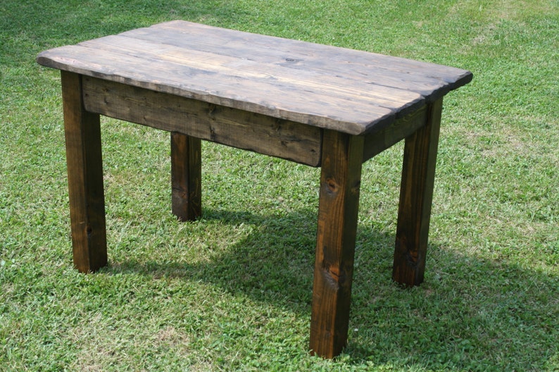 RUSTIC FARMHOUSE TABLE Small Farm House Kitchen Dining Reclaimed Wood ...