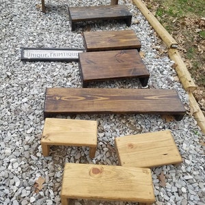 Rustic TABLE RISER Primitive Computer Monitor Printer Stand Desk TV ...