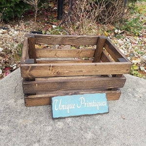 FARMHOUSE CRATE Rustic Reclaimed Wood Dark Walnut Farm House Wall Shelf ...