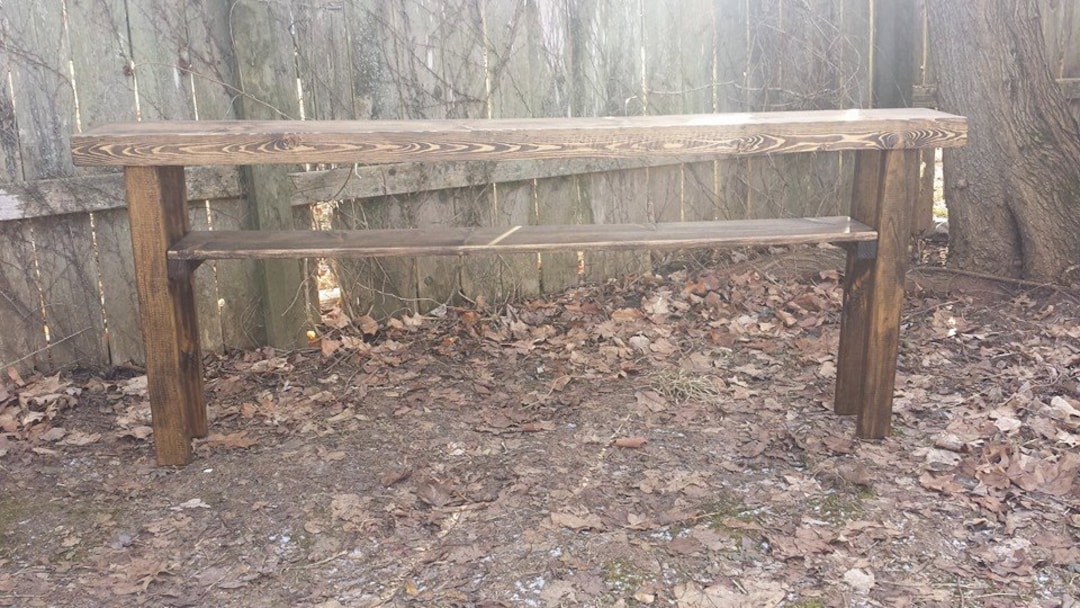 RUSTIC SOFA BAR Table Long Skinny Narrow Console Entryway Entry Hall ...