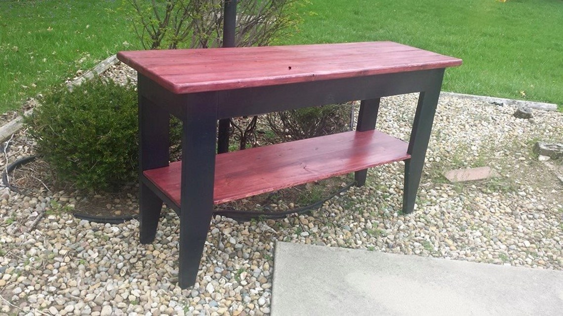 FARMHOUSE CONSOLE TABLE Kitchen Island Rustic Sofa Bar Entry Etsy