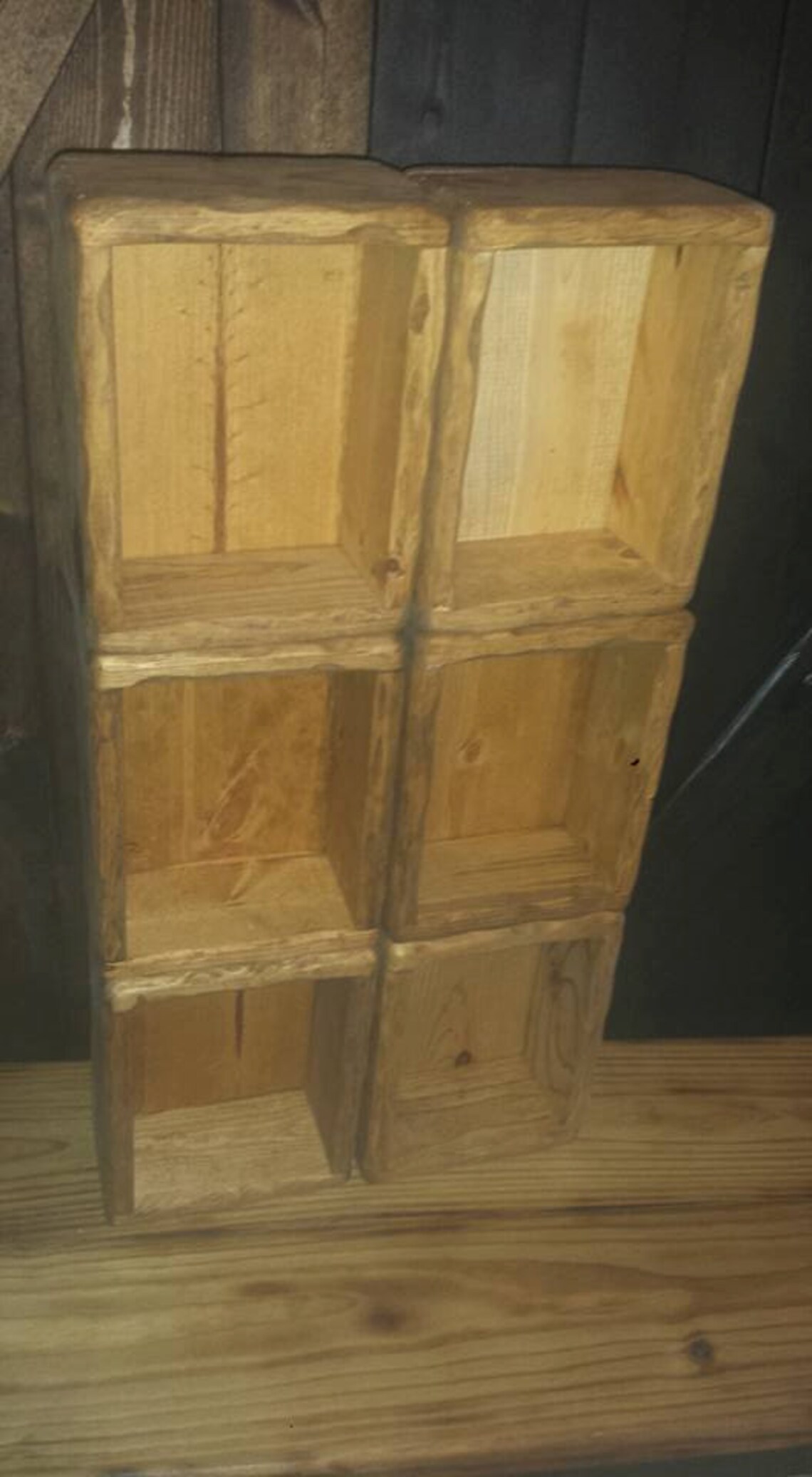 Rustic Reclaimed Wood Tray Box LOT OF SIX Candle Holder Etsy