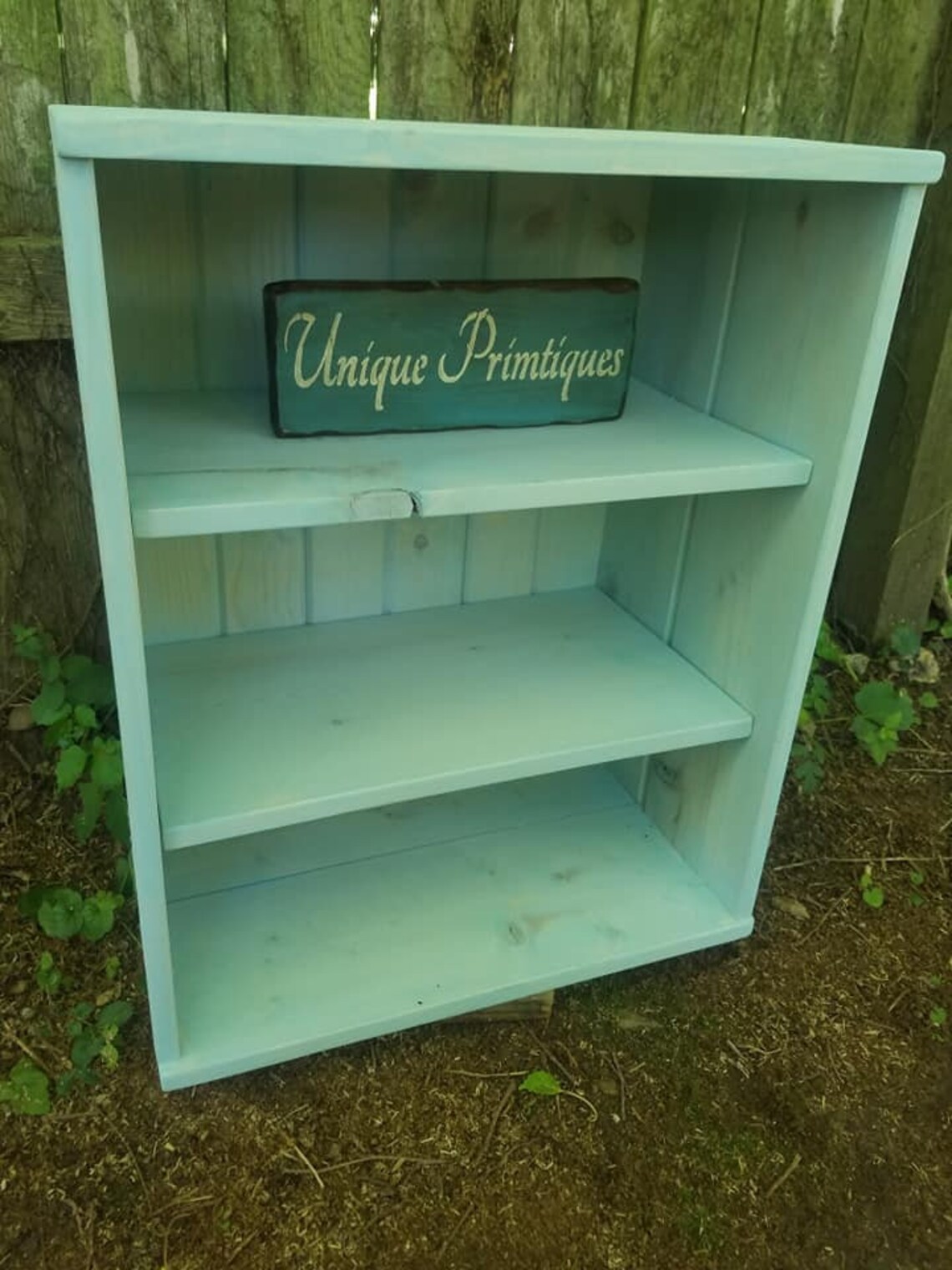 Rustic Coastal Bleached Blue BOOKCASE Wood Book Shelf Bathroom Etsy