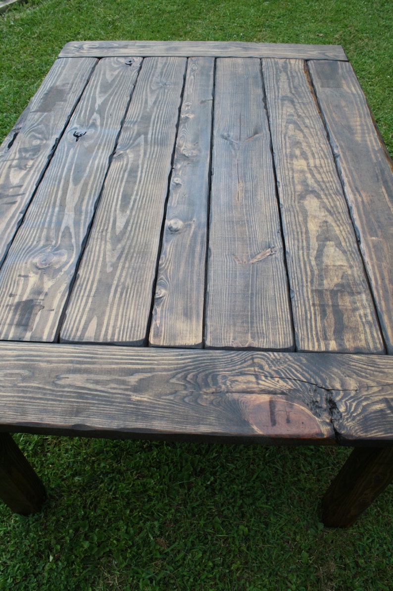 RUSTIC FARMHOUSE TABLE Breadboard Ends Farm House Reclaimed Etsy