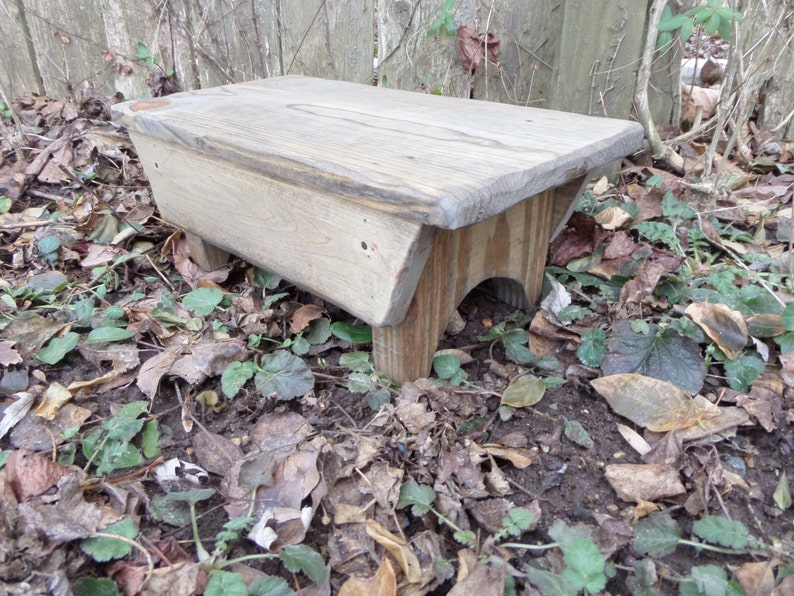 Unique Primtiques Primitive Special Walnut Stained 9-1/4x17x 6-1/2h Table Riser Bench Home Decor Centerpiece Custom Sizes Colors Avail image 3