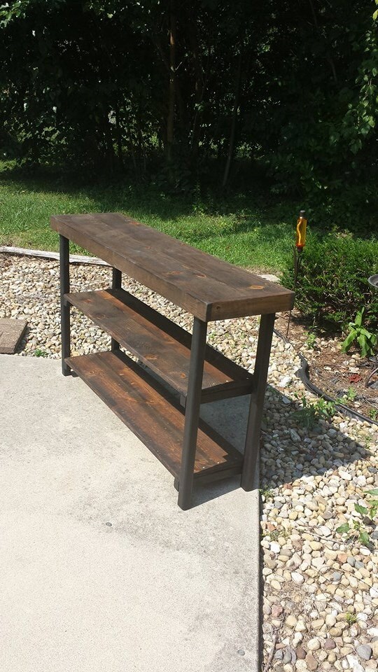 Rustic CONSOLE BOOKCASE Table Sofa Hall Reclaimed Wood Book Etsy