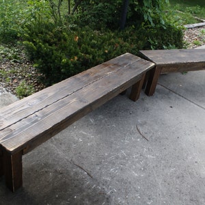 RUSTIC FARMHOUSE BENCH Set of Two Primitive Farm House Large Benches ...