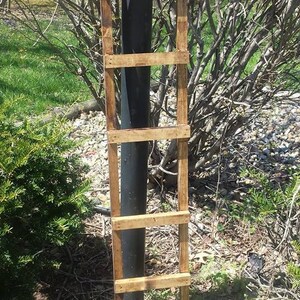 RUSTIC WOOD LADDER Primitive Aged Oak Home Garden Decor 8" W X 44" H ...
