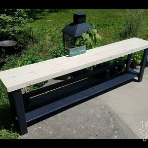 RUSTIC SOFA TABLE Large Bar Console Entryway Entry Accent Reclaimed Wood Wide 15x96x29h Long Hall Shelf Custom Sizes Color Unique Primtiques