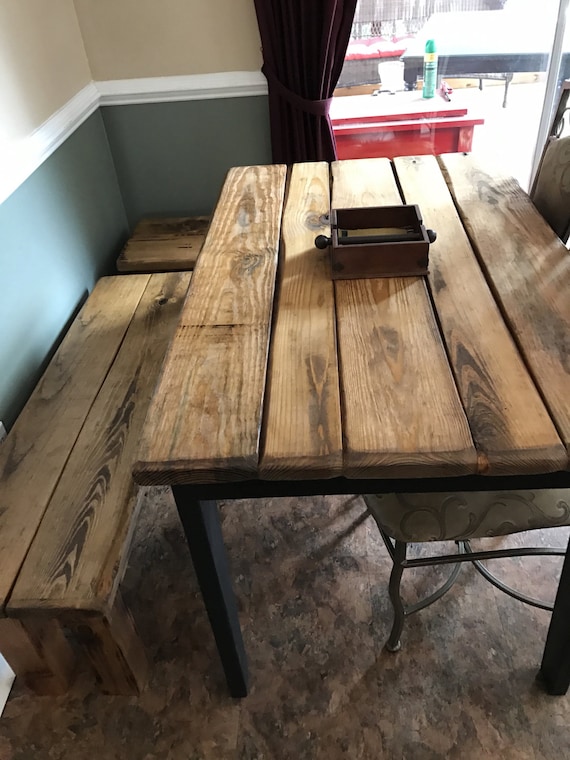 Farm House Distressed Primitive Burnt Golden Oak Black Kitchen Etsy