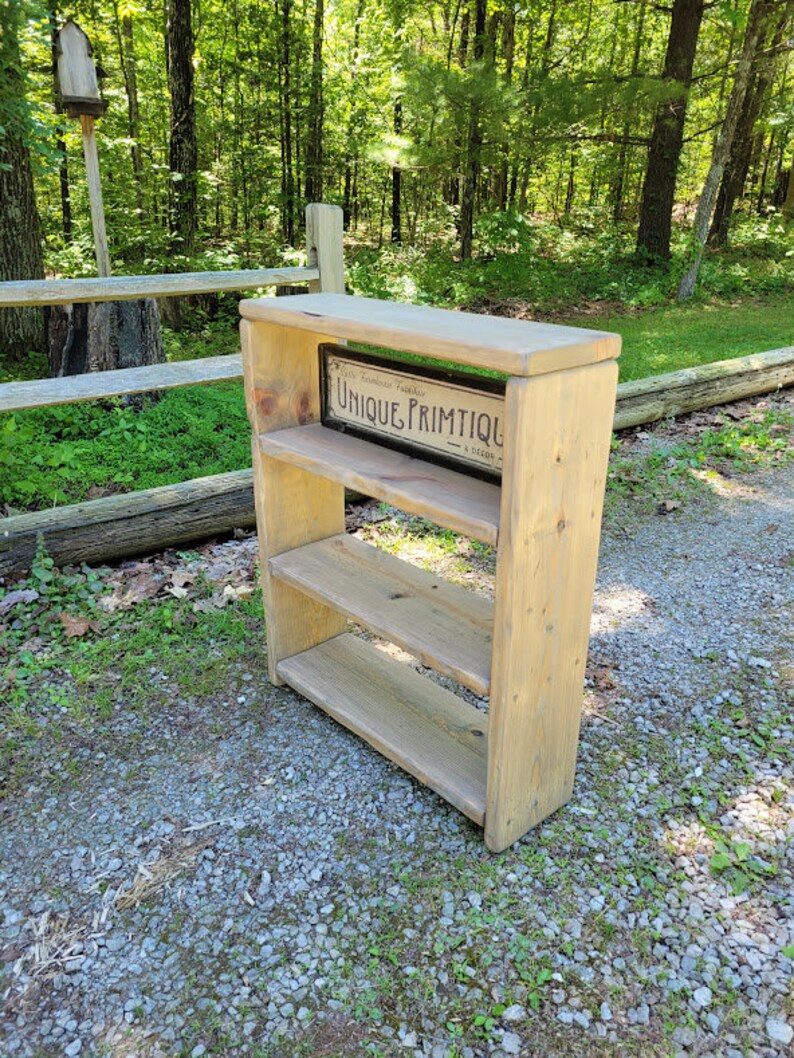 RUSTIC BOOKCASE Large Bookcase TV Entertainment Center Console Etsy