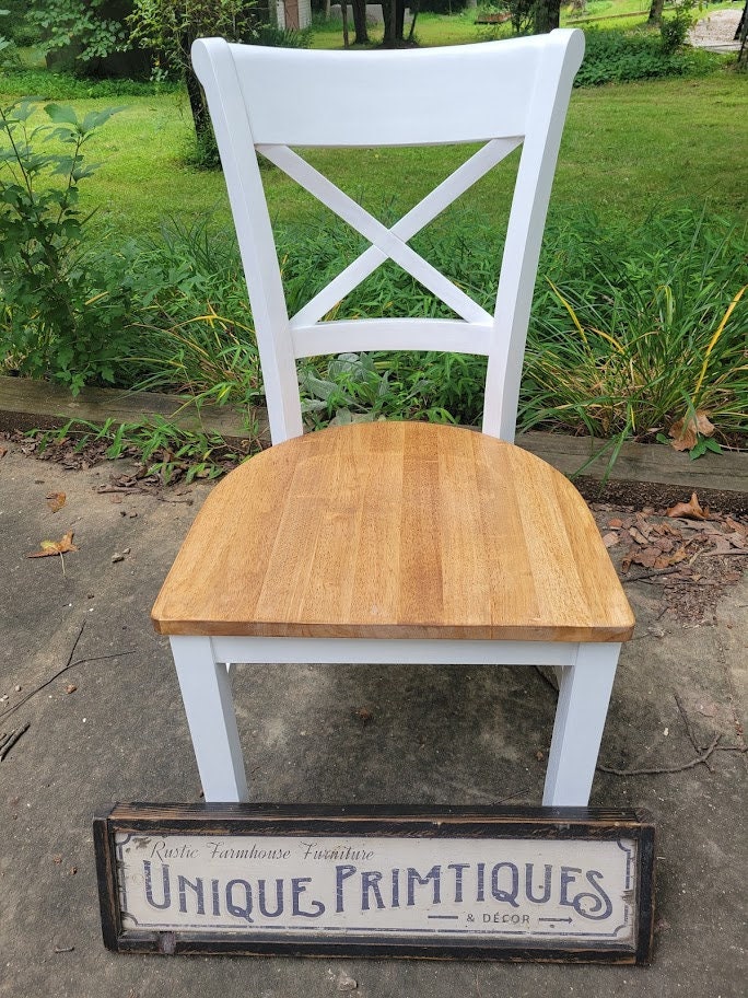 Rustic Chair X. Back Beautiful Rustic Wood Malaysian Oak CHAIR Solid Wood X-Back | Etsy