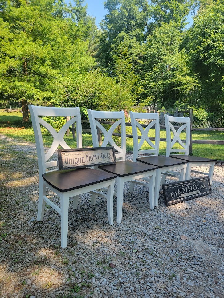 Rustic Chair X. Back RUSTIC CHAIR Beautiful Wood Malaysian Oak Custom Colors Welcome Solid ...