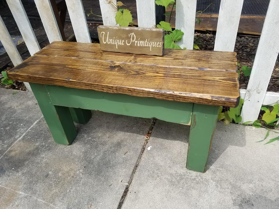 RUSTIC FARMHOUSE BENCH Farm House Indoor Outdoor Kitchen | Etsy